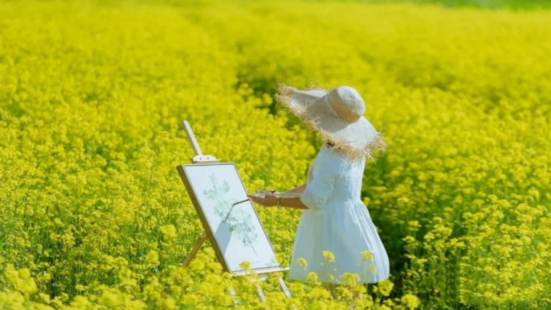 【五星村油菜花|元通古镇】最浪漫的乡村赏花公路，成都周边赏油菜花“天花板”